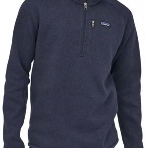 Patagonia Men's Better Sweater 1/4-Zip Fleece pull over Medium Navy Quarter zip